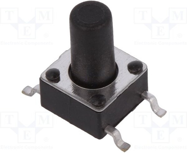 1301.9319, Тактильная кнопка, Top Actuated, SMD (Поверхностный Монтаж), Round Button, 160 гс 1301.9319, Тактильная кнопка, Top Actuated, SMD (Поверхностный Монтаж), Round Button, 160 гс