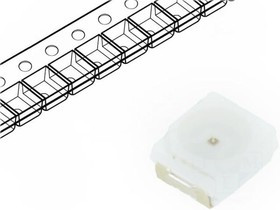 OSIXCAS1C1A, ИК-передатчик, PLCC2, 886-892нм, прозрачная, 120°, SMD, 100мА