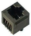 69255-001LF, Modular Jack, Input Output Connectors, Cat 3 Single, Vertical, Board Through Mount, Unshielded Diamond Peg, 8P8C, 1 Port
