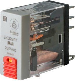 Реле 8А 2CO 230В AC тест кнопка LED SE SXG22P7