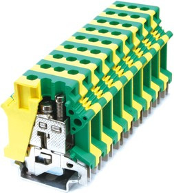 KRUSLG-16N, Клемма заземления , винтовой зажим, 2 точки подключения, 16 кв.мм