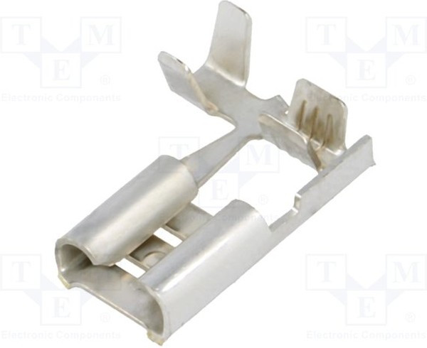 BM 02196, Наконечник: плоская, 6,3мм, 0,8мм, "мама", 0,5-1мм2, обжим, луженые