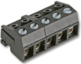 CTBA1301/5A, Pluggable Terminal Block, Right Angle, 5mm Pitch, 5 Poles