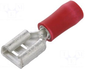 FVDDF1.25-250A (S)(LF) K, Клеммы быстрого отключения, Серия FVDDF, Гнездовой Быстрого Соединения, 6.35мм x 0.81мм