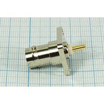 Высокочастотное гнездо BNC с креплением на панель, с фланцем; №1124 гн BNC\\пан\\флан 4отв