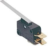 V-153-1C5, Микропереключатель, Мгновенного Действия, Длинный Рычаг, SPDT, Быстрое Соединение, Пайка, 15 А