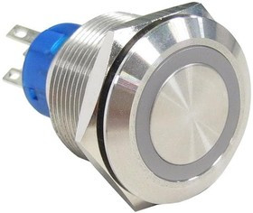 AV2211E724Q04, Pushbutton Switches AV22 SPL 3A MOVE RING LED BLUE 24V