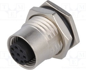 M12A-08PFFP-SF8001, Разъем Кабеля, 8-полюсное, M12, гнездо, M Series, M12, Female, 8 Positions M12A-08PFFP-SF8001, Разъем Кабеля, 8-полюсное, M12, гнездо, M Series, M12, Female, 8 Positions