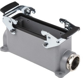 10104000+12954500, H-BE Heavy Duty Power Connector Hood, 108 (H-DD), 24 (H-BE) Contacts, PG21 Thread