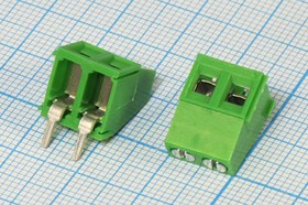 Клеммник наборный, контакты 2P5, на плату, DG128R-5,0-02P
