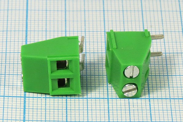 Клеммник наборный, контакты 2P5, на плату, DG128R-5,0-02P