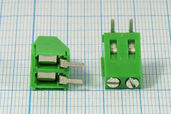Клеммник наборный, контакты 2P5, на плату, DG128R-5,0-02P