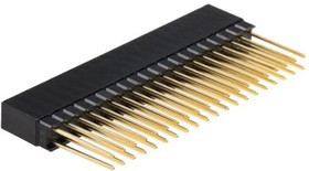 M20-6102045, Straight Through Hole Mount PCB Socket, 40-Contact, 2-Row, 2.54mm Pitch, Solder Termination