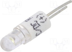 1501535W3, Индикат.лампа: LED; BI-PIN; белый; пластик; 24ВAC; 24ВDC; -20-60°C
