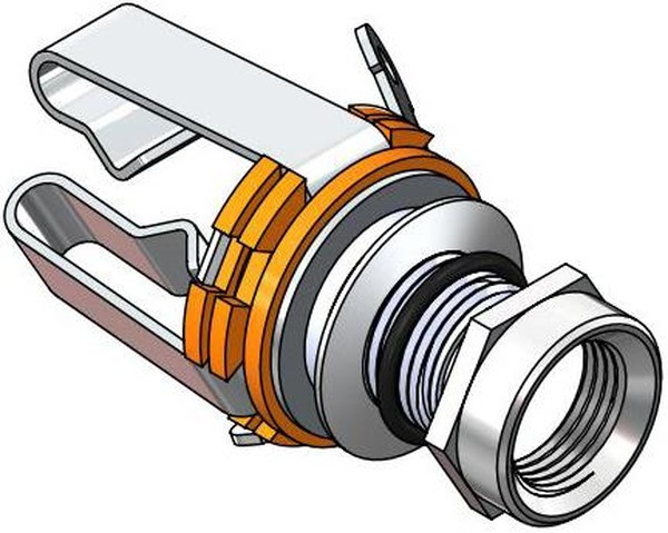 12BW07, PHONO AUDIO CONNECTOR, JACK, 1/4", PANEL