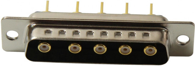 683M5W5103L001, D-Sub Mixed Contact Connectors Coax Combo D Vert PCB 5W5/M/50O/VT