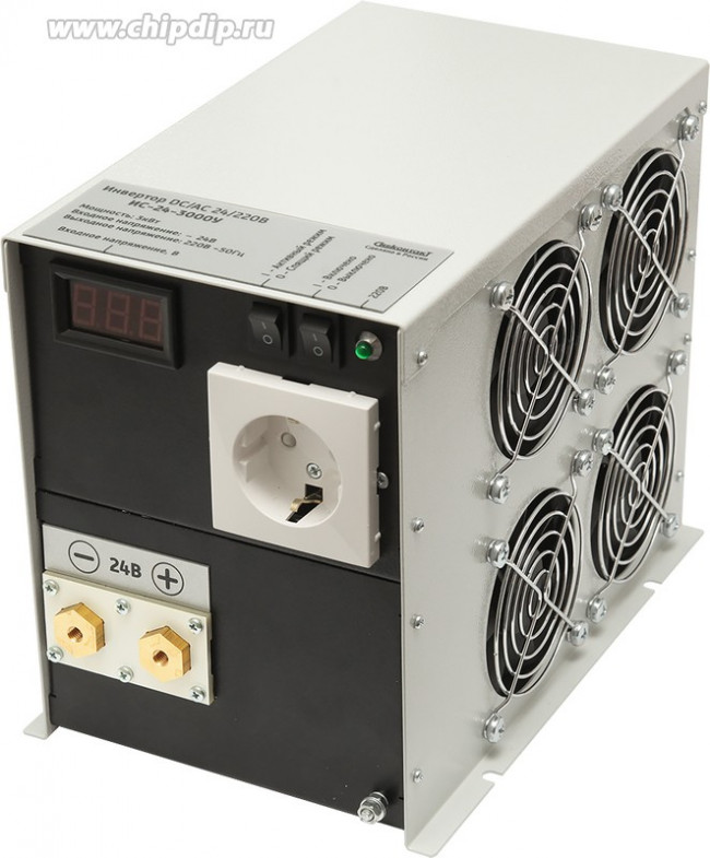 Инвертор ИС-24-3000У преобразователь напряжения DC/AC 24/220В 3000Вт Я000009032 Инвертор ИС-24-3000У преобразователь напряжения DC/AC 24/220В 3000Вт Я000009032