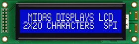 MC22005A6W-BNMLWS-V2, MC22005A6W-BNMLWS-V2 Alphanumeric LCD Alphanumeric Display, 2 Rows by 20 Characters MC22005A6W-BNMLWS-V2, MC22005A6W-BNMLWS-V2 Alphanumeric LCD Alphanumeric Display, 2 Rows by 20 Characters