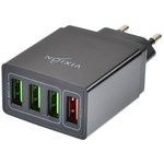 Блок питания (сетевой адаптер) VIXION H6 1xUSB QC 3.0, 3-USB 2A (черный)