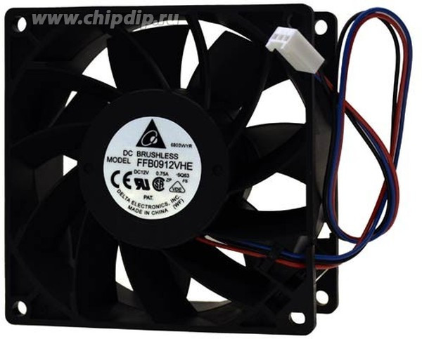 Вентилятор Delta Electronics FFB0912VHE 92x38мм 12V 0.75A OEM