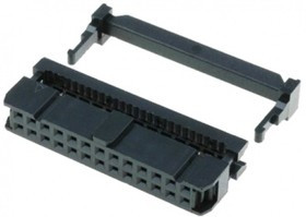 IDC-26F,(DS1016-26), Розетка 2.54мм на шлейф с фиксатором кабеля