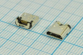 Разъем microUSB REV розетка, тип B, контакты 5C4HP, на плату, угловой, microUSBB5SDLREV Разъем microUSB REV розетка, тип B, контакты 5C4HP, на плату, угловой, microUSBB5SDLREV