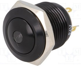 V16B-10D-24R-A, Переключатель: антивандальный, Пол: 2, SPST-NO, 2A/36ВDC, IP65