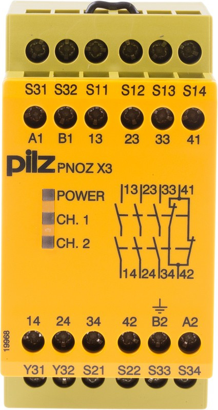774310, Dual-Channel Safety Switch/Interlock Safety Relay, 24V ac/dc, 3 Safety Contacts