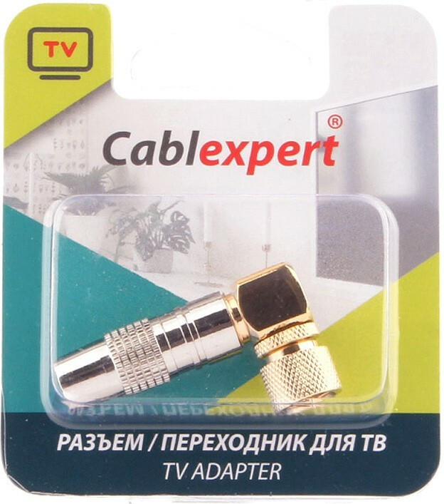 Разьем Cablexpert SPL6-05, F (папа), позолоченный, латунь OD8.5, 90 градусов, блистер Разьем Cablexpert SPL6-05, F (папа), позолоченный, латунь OD8.5, 90 градусов, блистер