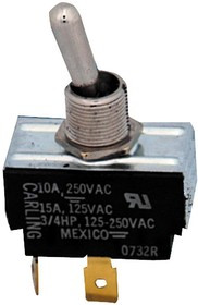 2FA53-73/TABS, Toggle Switches 1-pole, ON - None - OFF, 10A/15A 250VAC/125VAC 3/4 HP, Non-Illuminated Bat Style Toggle Switch with .250 Tab 2FA53-73/TABS, Toggle Switches 1-pole, ON - None - OFF, 10A/15A 250VAC/125VAC 3/4 HP, Non-Illuminated Bat Style Toggle Switch with .250 Tab