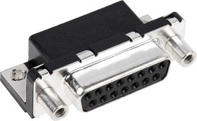 D15S13A4GV00LF, Delta D 15 Way Right Angle Through Hole D-sub Connector Socket, 2.74mm Pitch