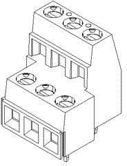 39880-0508, Fixed Terminal Blocks DUAL LEVEL 5.08 TERMINAL BLOCK
