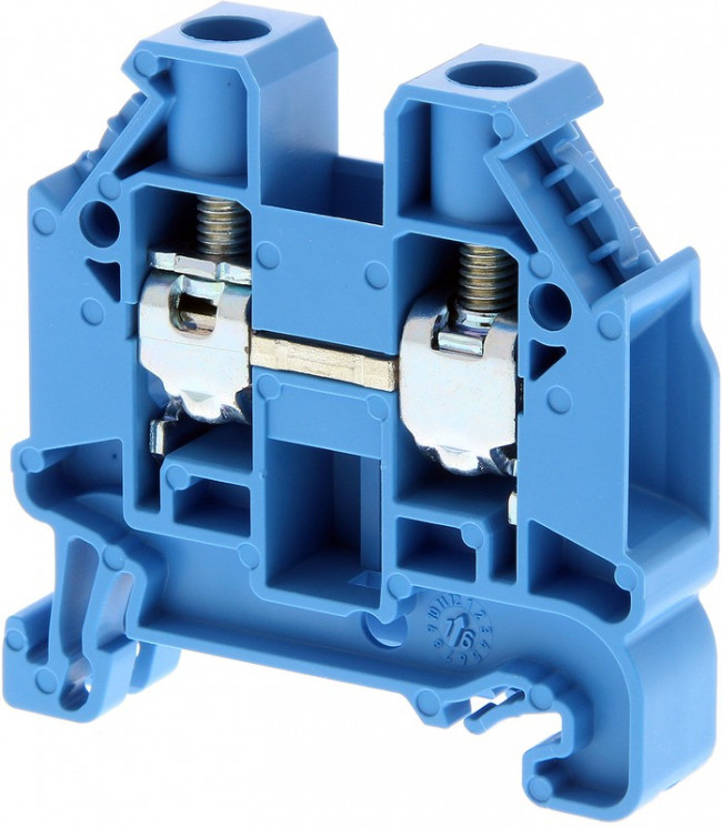 XW5T-S10-1.1-1BL, DIN Rail Terminal Blocks TB Screw 10mm 1:1 2tier Blue