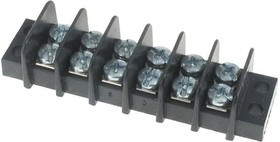 38780-0106, TERMINAL BLOCK, BARRIER, 6POS, 14AWG