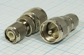 Штекер TNC-Штекер UHF, переходник, позолоченный центральный контакт; №538 штек TNC-штек UHF