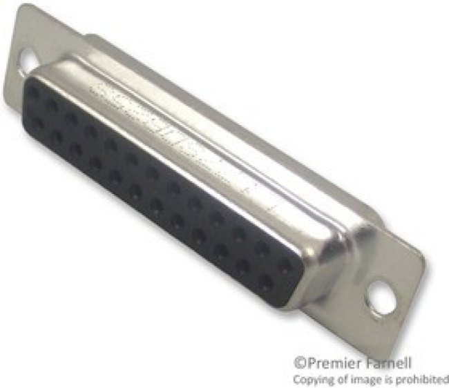 L177SDB25S, Разъем D Sub, DB25, Standard, Гнездо, Серия SD, 25 контакт(-ов), DB, Пайка