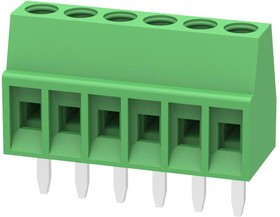 MP008516, Клеммная колодка типа провод к плате, 2.54 мм, 6 вывод(-ов), 26 AWG, 18 AWG, 1 мм², Винт