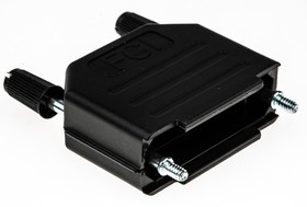 Nylon D Sub Backshell, 15 Way, Strain Relief Nylon D Sub Backshell, 15 Way, Strain Relief