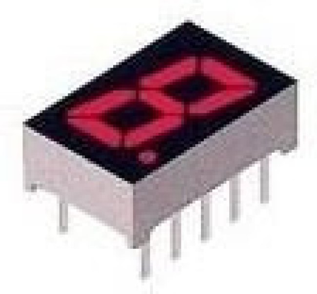 LA-401VN, 7-Segment LED Display, CC Red 16 mcd RH DP 10.2mm
