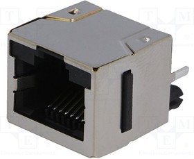 RJHSE-3380, Гнездо, RJ45, Кат: 5, экранированный, Конф: 8p8c, THT, прямой