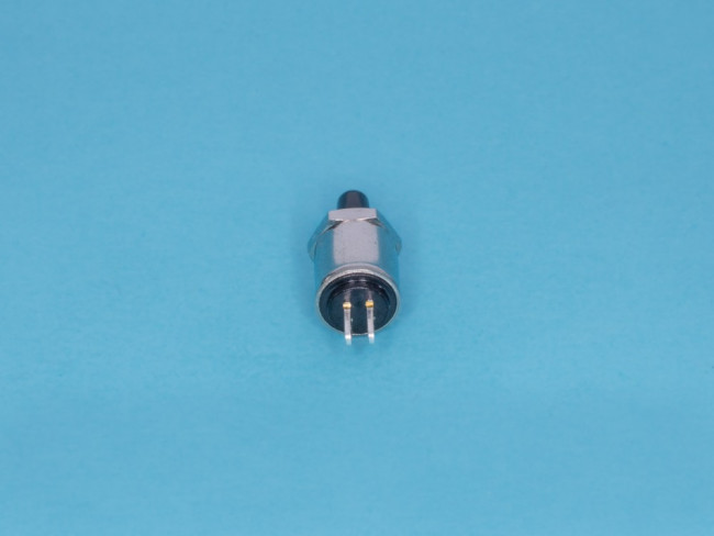 PSW-4-B, Кнопка круглая 2,8мм 220В 0,3А, крепление гайка, НР, черная