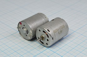 Двигатель постоянного тока 6В, 3250 об/мин; №14595 двиг 6В\0,035А\лев\3250\ 24,4x34m42,8\R370-17315\