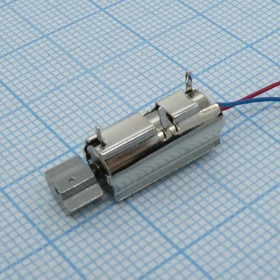 QX-6A-1, Электродвигатель с клипсой на плату, 9000 об/мин., 1.3В, 6х20,7мм, вибромотор QX-6A-1, Электродвигатель с клипсой на плату, 9000 об/мин., 1.3В, 6х20,7мм, вибромотор