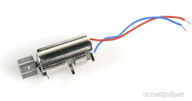 QX-6A-1, Электродвигатель с клипсой на плату, 9000 об/мин., 1.3В, 6х20,7мм, вибромотор QX-6A-1, Электродвигатель с клипсой на плату, 9000 об/мин., 1.3В, 6х20,7мм, вибромотор