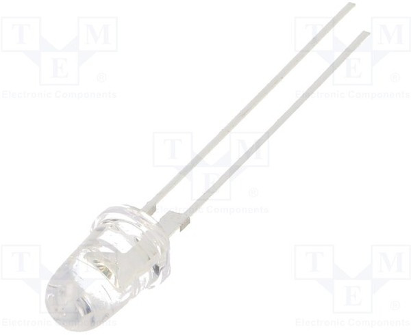 OSG59L5201P, LED; 5mm; green; 160000?180000mcd; 8°; Front: convex; 2.8?3.6V