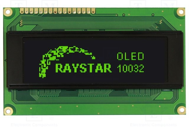 REG010032AGPP5N00000, Дисплей: OLED, графический, 100x32, Разм: 98x60x10мм, зеленый REG010032AGPP5N00000, Дисплей: OLED, графический, 100x32, Разм: 98x60x10мм, зеленый