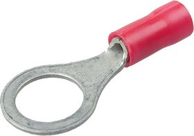 34151, Клемма тип "О" 8мм, изолированная, провод 0.30-1.4мм² (красная)