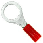 34151, Клемма тип "О" 8мм, изолированная, провод 0.30-1.4мм² (красная) 34151, Клемма тип "О" 8мм, изолированная, провод 0.30-1.4мм² (красная)