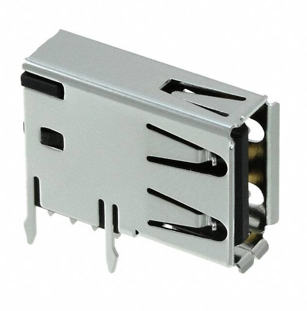 292336-1, Conn USB 2.0 Type A RCP 4 POS 2mm Solder RA Thru-Hole 4 Terminal 1 Port Tube