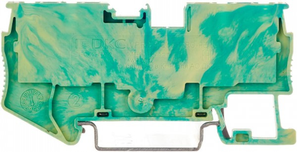 Клемма заземления зажим push-in 4 точки подключения 2.5кв.мм DKC VPR-2.5-QUATTRO-PE